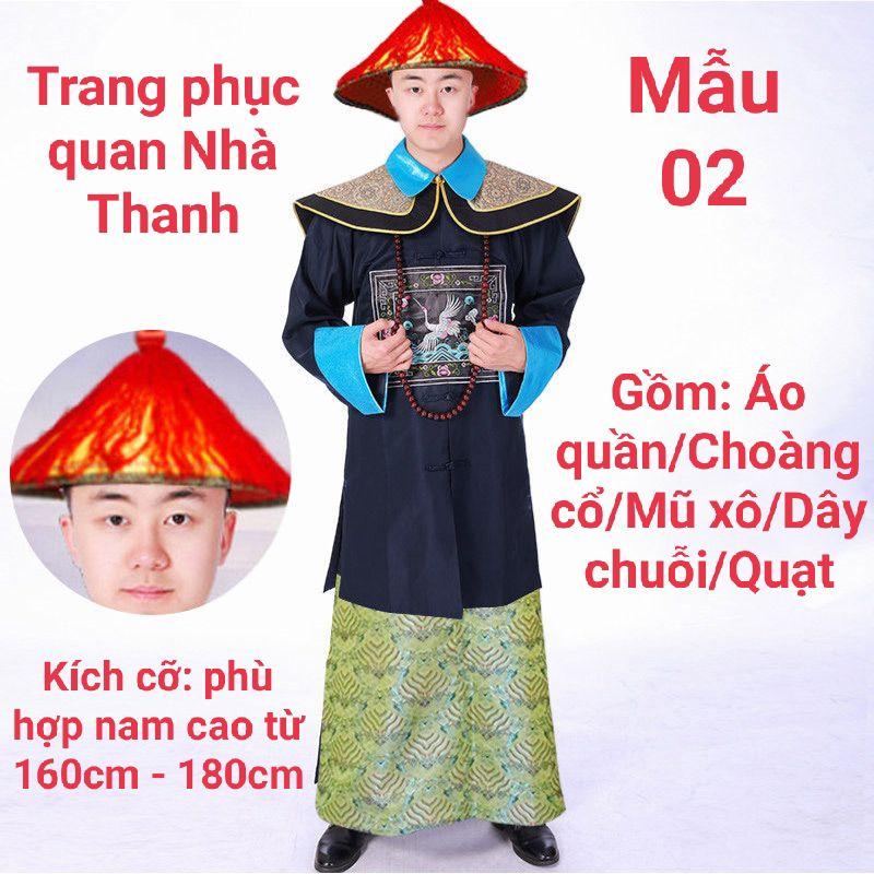 (Có Sẵn) Trang Phục Hoá Trang Vua Quan Quân Lính Phạm Nhân Nhà Thanh Trung Quốc