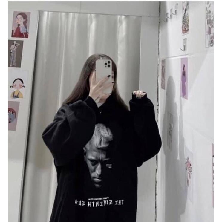Áo hoodie mặt chàng trai dòng chữ TTA