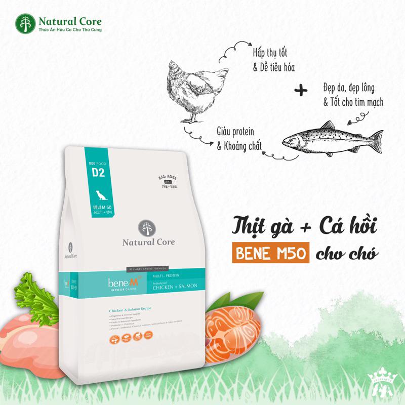 Túi 5kg ăn hạt Natural Core Bene M50 - Thịt gà &amp; cá hồi