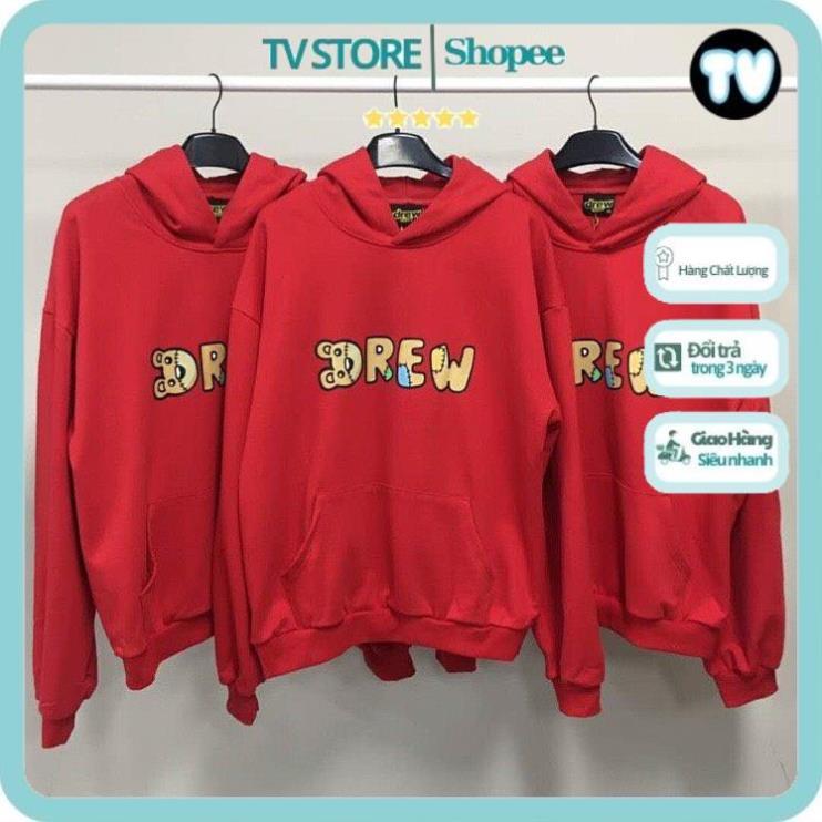 Hoodie Nam Nữ TVSTORE Áo nỉ hoodie Drew bear , áo nỉ mũ dáng rộng Dày Ấm street style , Dày Ấm Nhiều Màu