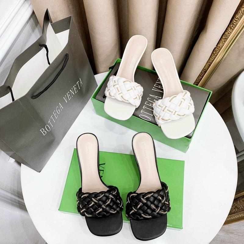 Guốc bản bính phồng phối dây cao cấp gót 6p