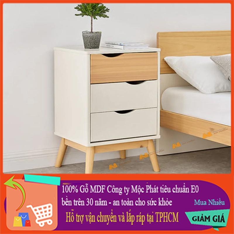 Made in VN - Tủ để đầu giường kiểu dáng nhỏ gọn sang trọng - gỗ mdf 17mm công ty Mộc Phát  độ bền trên 30 năm AN077