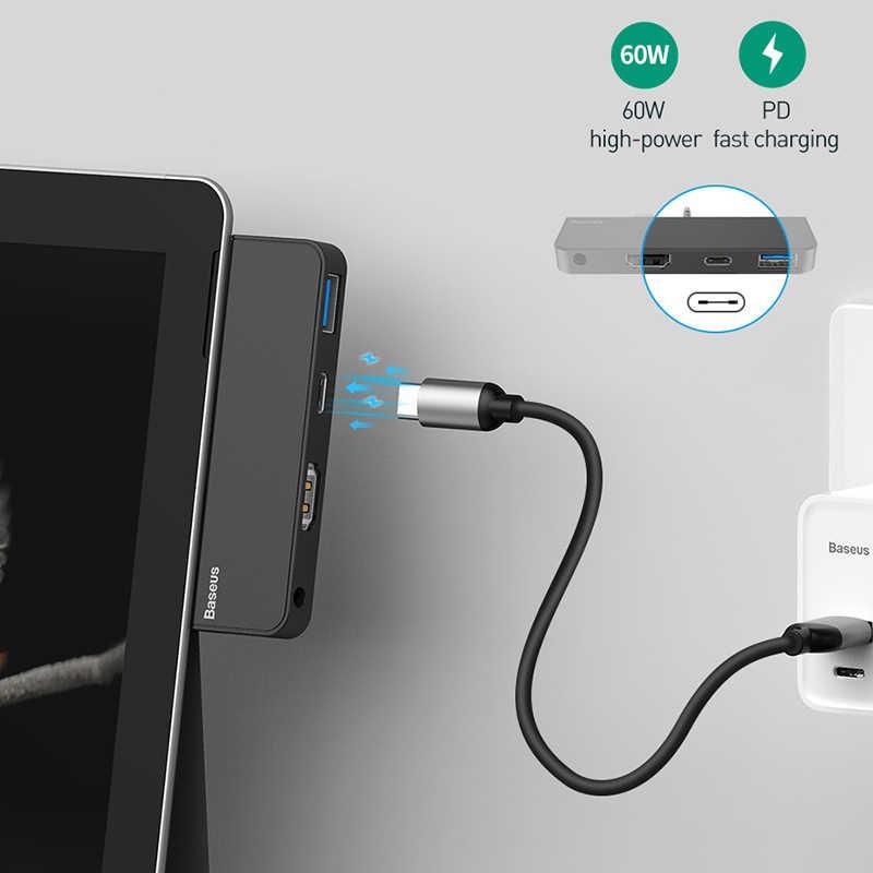 Bộ Hub Chia Cổng Baseus RJ45/HDMI 3 Trong 1 Cho Surface Go/Surface Pro -Hàng Chính Hãng