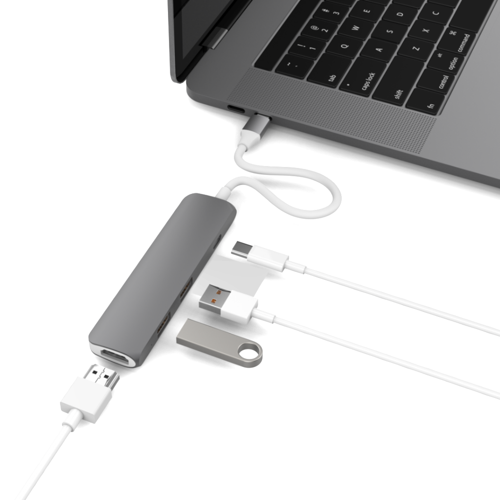 Cổng chuyển HyperDrive 4-in-1 USB-C Hub with 4K HDMI (GN22B) - Hàng chính hãng