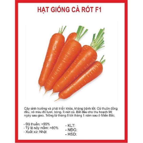 Hạt giống cà rốt chịu nhiệt-gói 100 hạt/tặng kèm gói phân bón lót