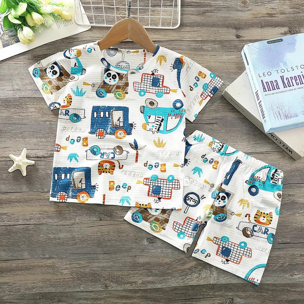 Siêu rẻ!!! Bộ cộc sợi tre mềm mại, thoáng khí cho bé 8-16kg