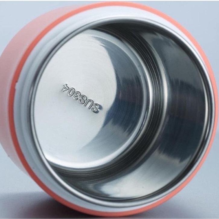 Bình ủ cháo cho bé có quai cầm cấu tạo bằng inox 304 cốc giữ nhiệt dung tích 450ML an toàn sử dụng kèm muỗng