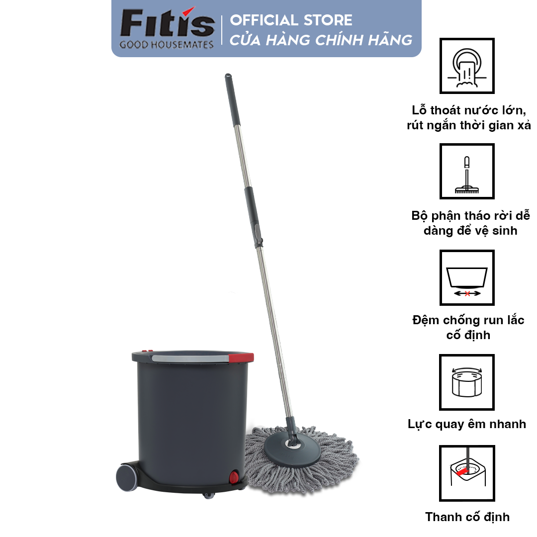 Bộ cây lau nhà tròn - Fitis Dura