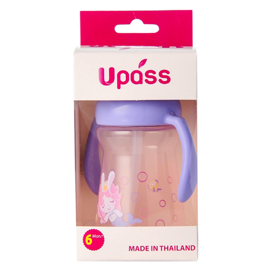 Cốc Uống Nước Bằng Ống Hút 2 Tay Cầm Upass UP0080N