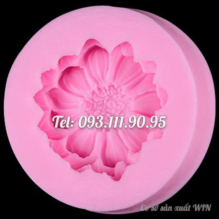 Khuôn silicon làm rau câu hoa cúc đơn 2 tầng - Mã số 1214