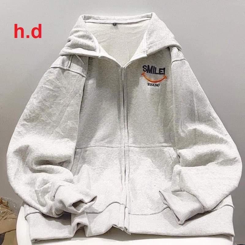 Áo khoác nỉ Smile mặt người in 2 mặt TH6