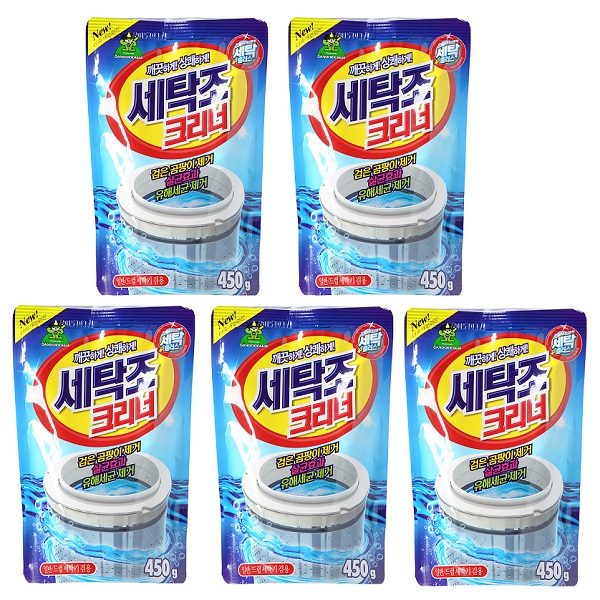 Bộ 5 gói bột tẩy lồng máy giặt Sandokkaebi Korea 450g