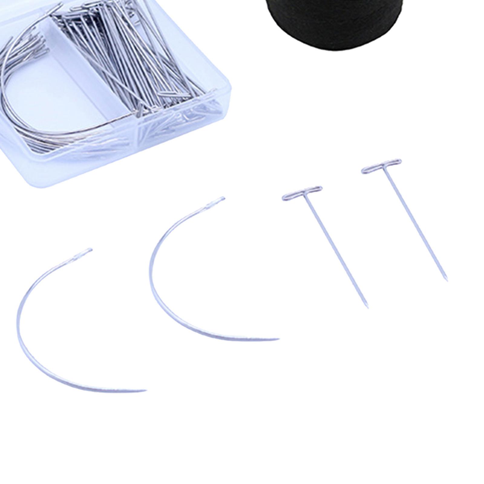 Wig Making Needle Carpet Leather Canvas Repair C Type J Curved Needles