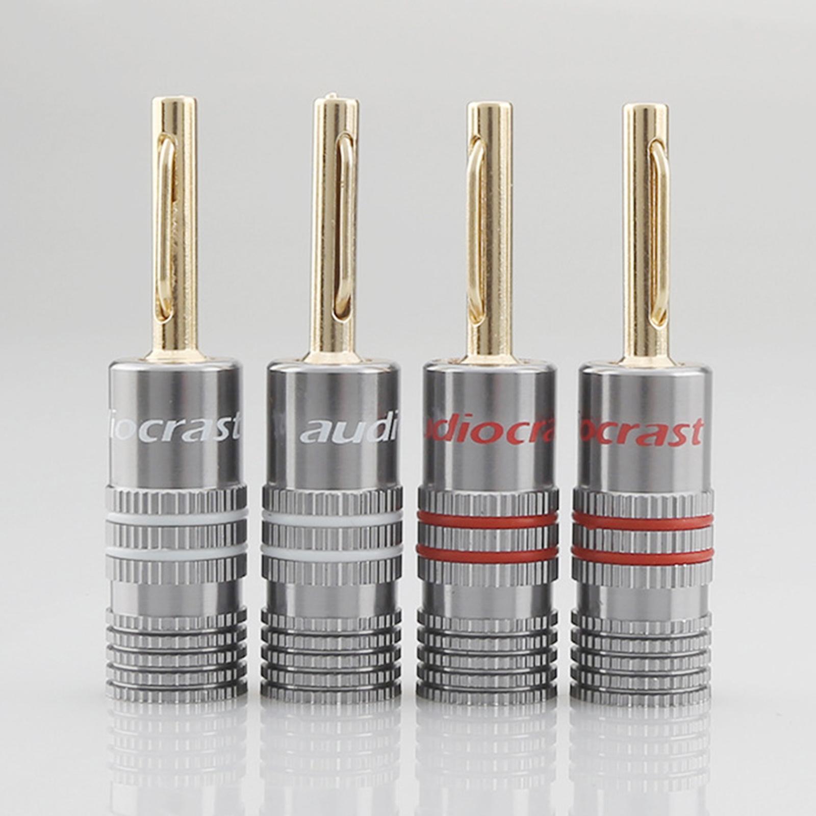 4mm Banana Plug Connector Speaker Cable Screw Type Terminal Connectors