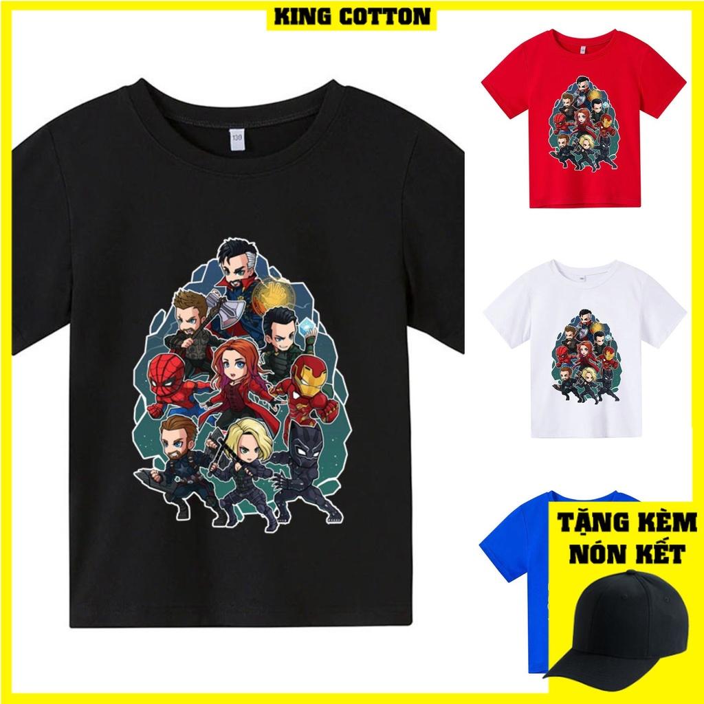 Áo thun trẻ em AVENGERS CHIBI, 4 màu, có size người lớn, Anam Store