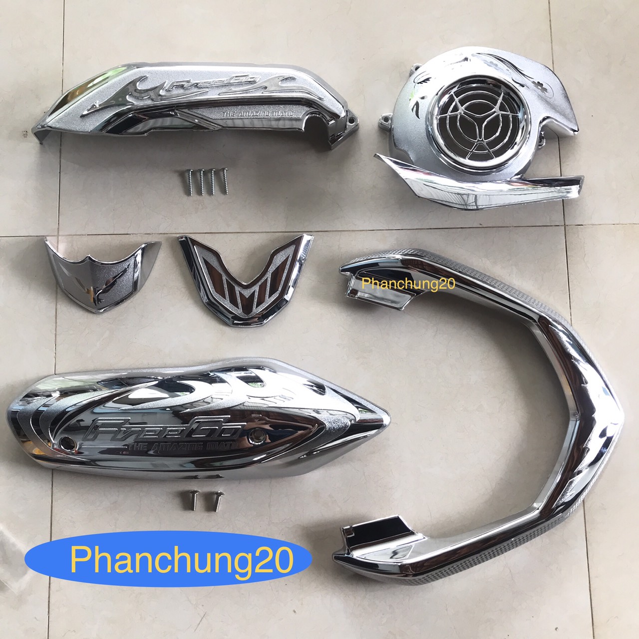 COMBO BỘ ỐP PHỤ KIỆN TRANG TRÍ FREEGO / FREEGO S CROM