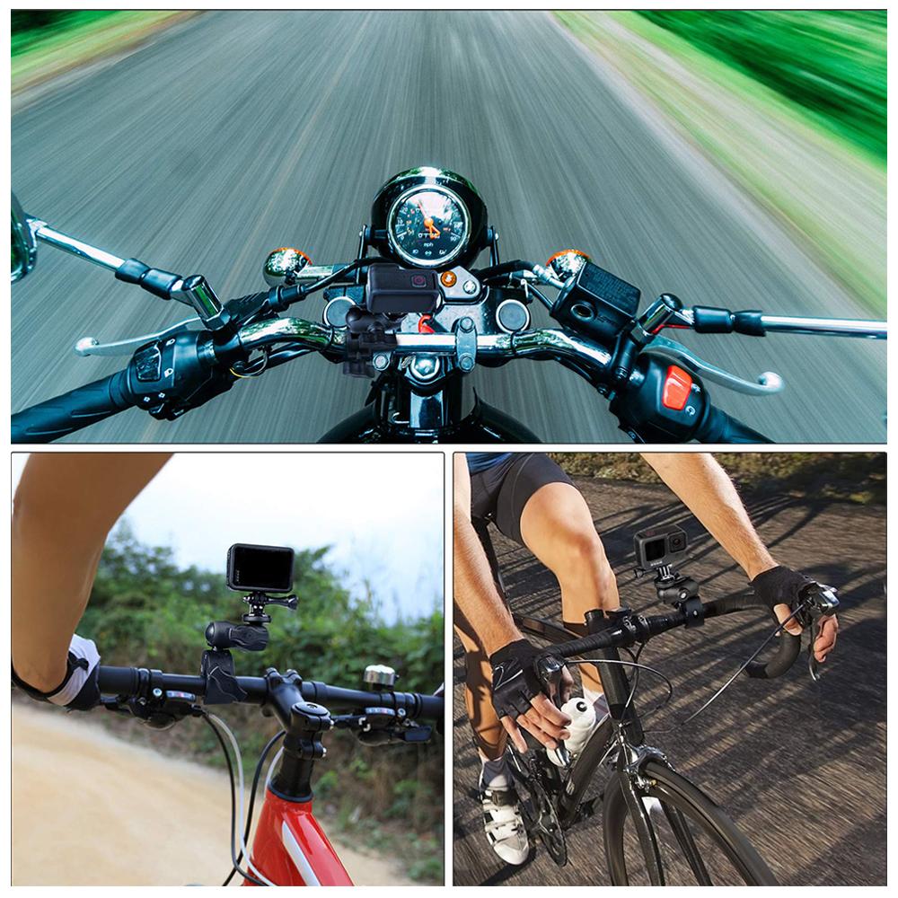 Hongdak cho Insta360 One x2 X3 Xe máy đôi xe đạp clip clip cho GoPro 11 10 9 Phụ kiện camera Selfie Bike Selfie