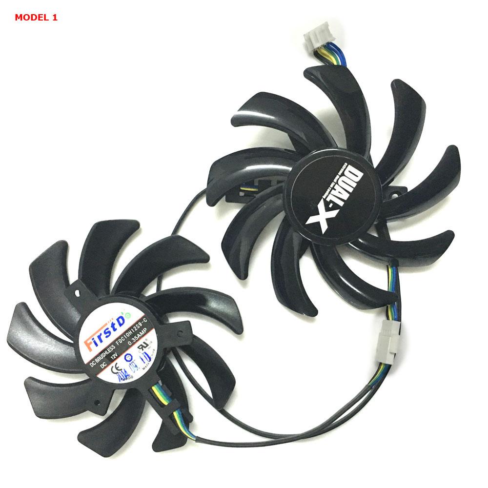 1 Quạt Làm Mát Card Đồ Họa, Bộ Làm Mát VGA FD8015H12S 75Mm 12V 0,32a 2 Dây 2Pin Cho Sapphire HD4860 HD4890 HD5770 HD5870 HD6770 HD6790