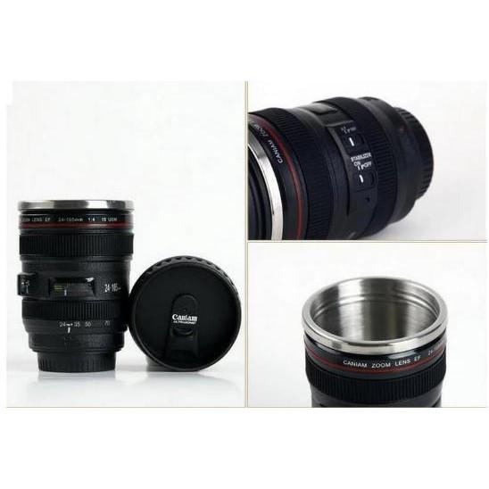 Khuyến mãi - Cốc Nước Tự Động Khuấy Kiểu Dáng Ống Kính Máy Ảnh Mug Coffee