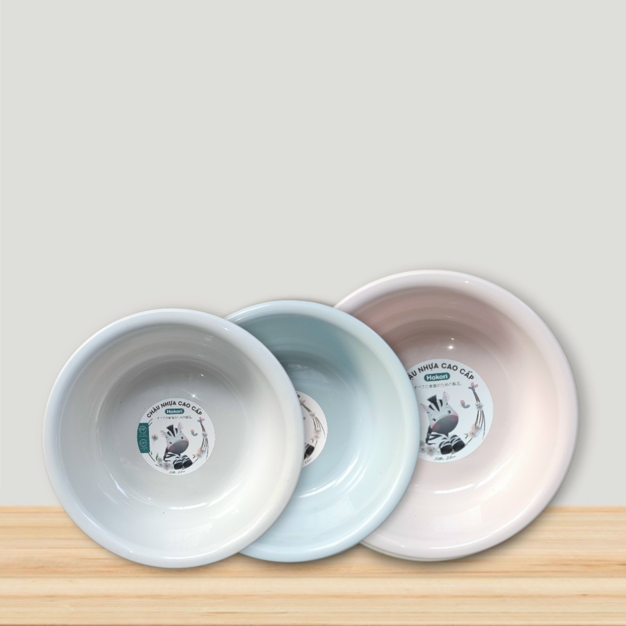 Thau nhựa tròn Cao Cấp đựng đồ, rửa rau củ, giặt đồ, tắm em bé, 3 cỡ - hàng Việt Nam Chất Lượng Cao Màu Đẹp