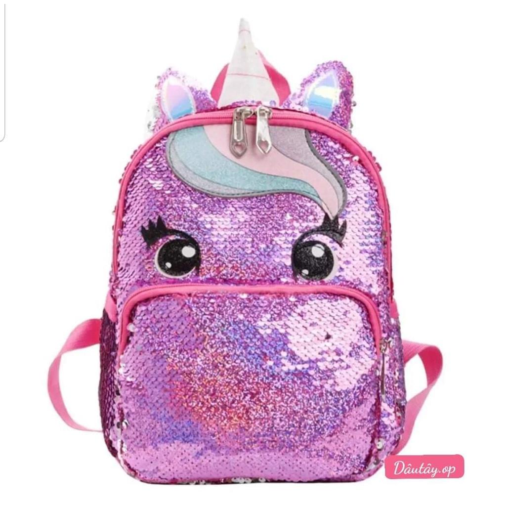 BALO ĐI CHƠI CHO BÉ HÌNH KỲ LÂN UNICORN DẠNG KIM SA CHIẾU LẤP LÁNH
