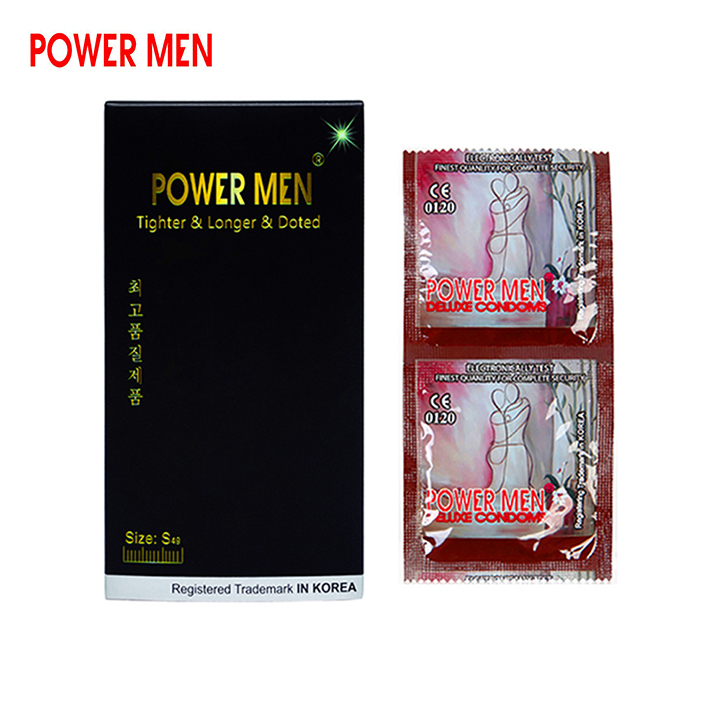 Bao cao su Power Men size nhỏ 49mm (hộp 144 cái) + TẶNG kèm Sủi sinh lý nam PowerX kéo dài thời gian- Bộ 144 BCS Powermen có Gai, ôm sát, Tăng khoái cảm, Kéo dài thời gian Chính Hãng 100%