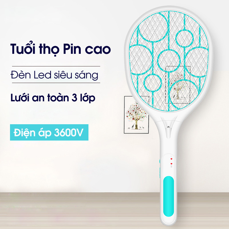 Vợt Muỗi Kiêm Đèn Pin Damas Hiện Đại Cao Cấp - An Toàn, Dễ Sử Dụng Với Người Tiêu Dùng - Hàng Chính Hãng