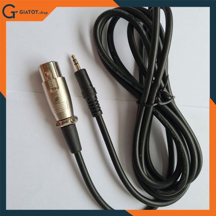 Dây micro míc thu âm 5V XLR chân cắm 35.mm