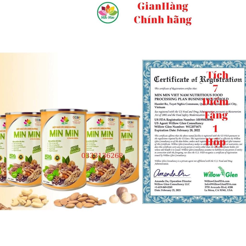 1kg_NGŨ CỐC LỢI SỮA CAO CẤP MIN MIN 29 Hạt _ Ngũ Cốc Dinh Dưỡng Mẹ Bầu DẠNG HỘP ĐÓNG GÓI 1 hộp 25 gói  (2 Hộp)