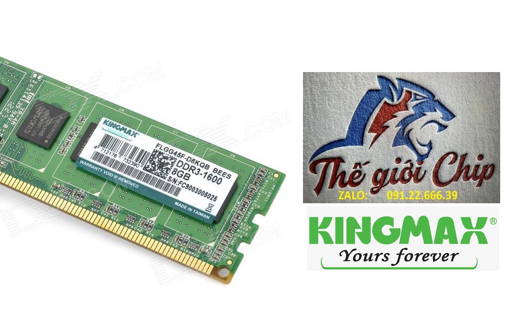 RAM PC 8GB DDR3 - BUS 1600 KINGMAX - HÀNG CHÍNH HÃNG