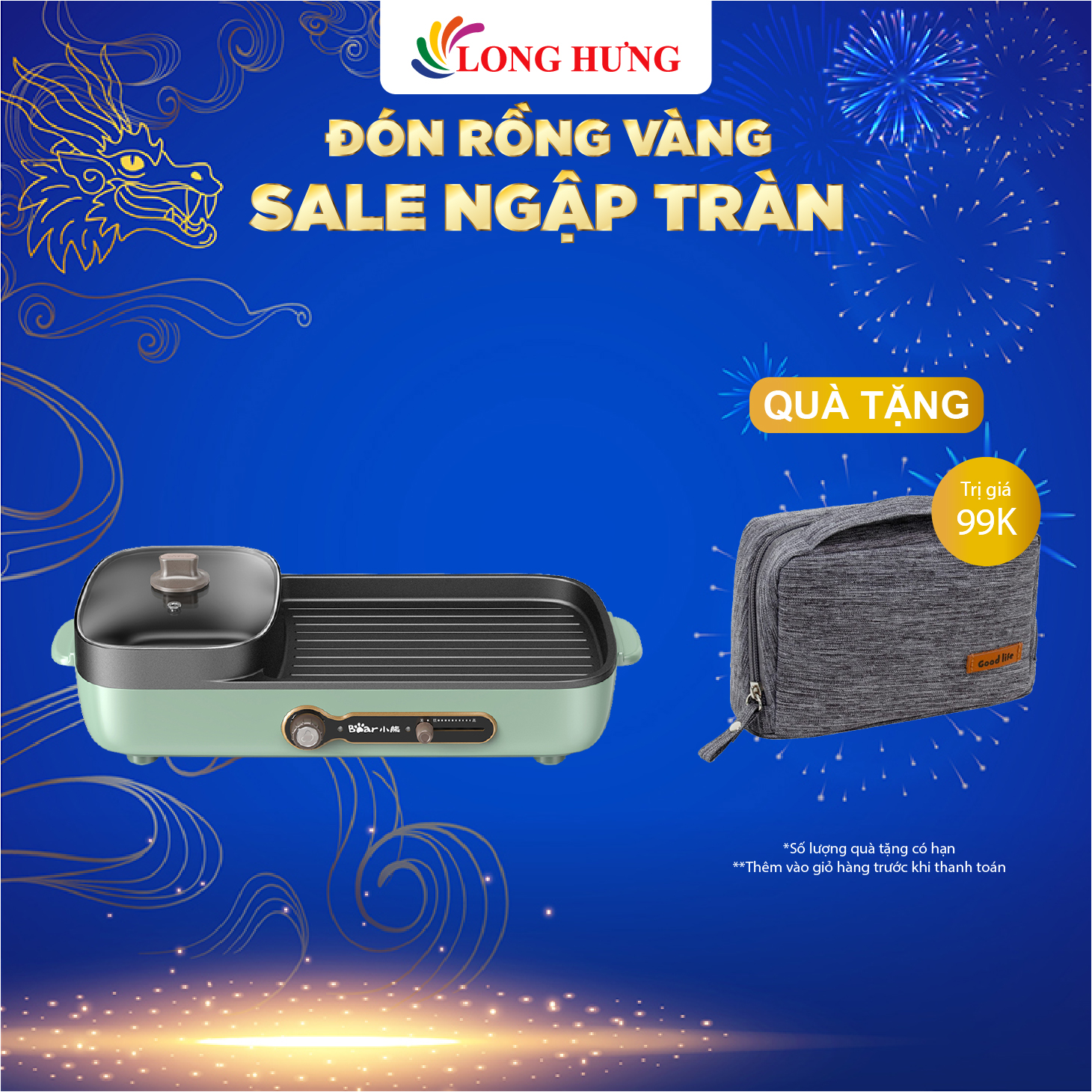 Bếp lẩu nướng Bear DKL-C15G1 - Hàng chính hãng