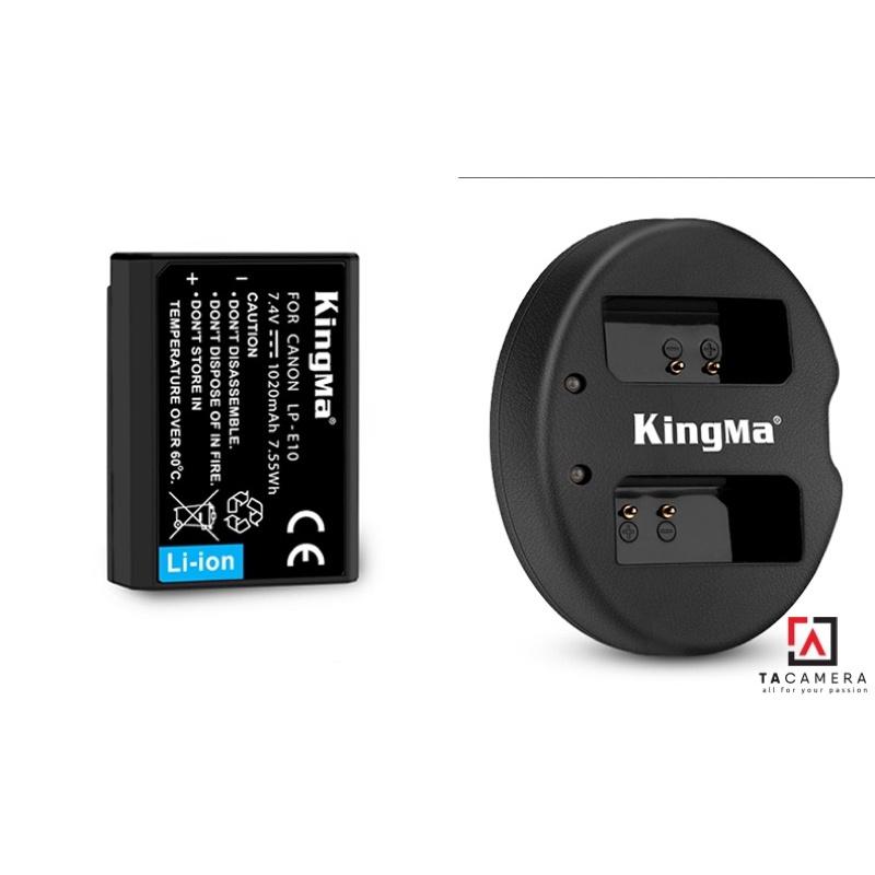 Pin - Sạc Đôi KingMa Cổng USB Dành  Cho Canon LP-E10 - Hàng Chính Hãng