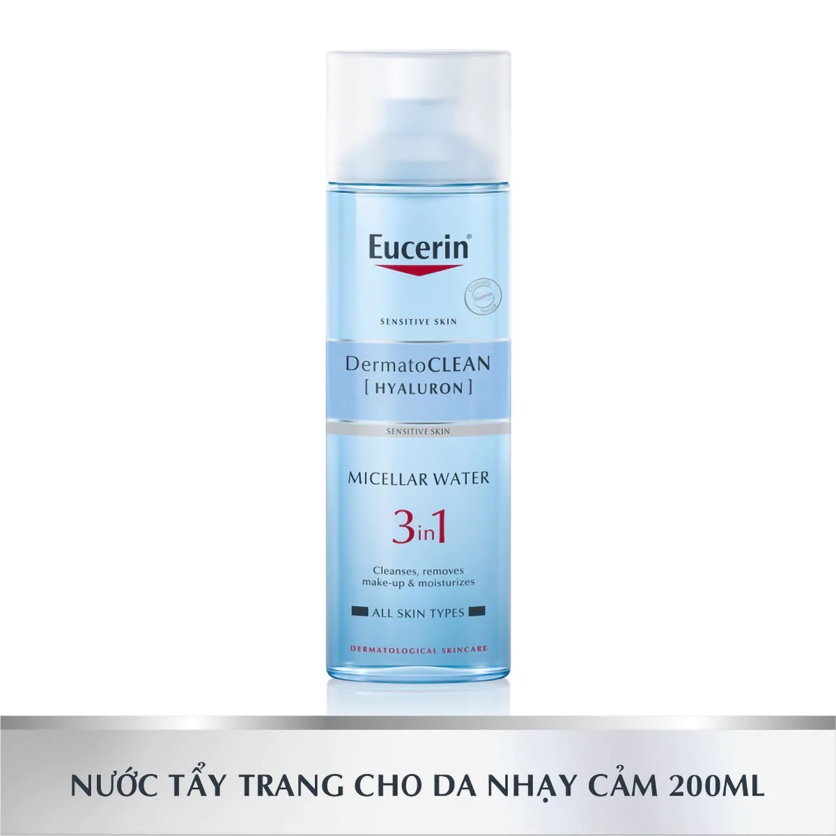 Combo Eucerin Nước Tẩy Trang DermatoClean Micellar Cleansing Fluid 200ml Và Xịt Khoáng Dưỡng Ẩm 50ml