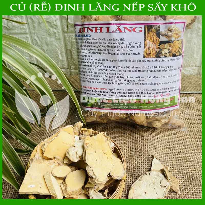 [THƯỢNG HẠNG] 500g Củ (Rễ) Đinh Lăng nếp lá nhỏ sấy khô loại 1 - (loại to, thơm, ngon không chất bảo quản)