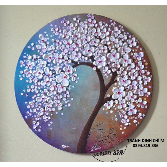 TRANH CANVAS KHUNG TRÒN DÙNG ĐỂ VẼ tranh sơn dầu, gesso, màu nước, acrylic &amp; LÀM TRANH ĐINH CHỈ