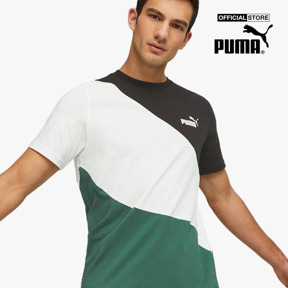 PUMA - Áo thun nam cổ tròn tay ngắn Power Cat 673380