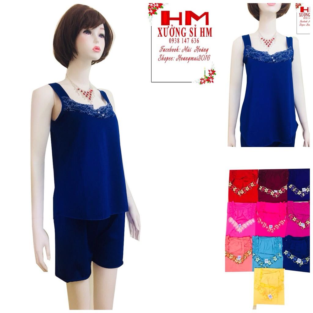 SỈ RI 5 BỘ THUN LẠNH CỔ ĐÍNH HẠT ĐỦ MÀU HÌNH THẬT