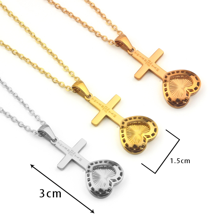 Dây chuyền titan Thiên Tâm may mắn ver3 WDC516 Không đen không rỉ sét