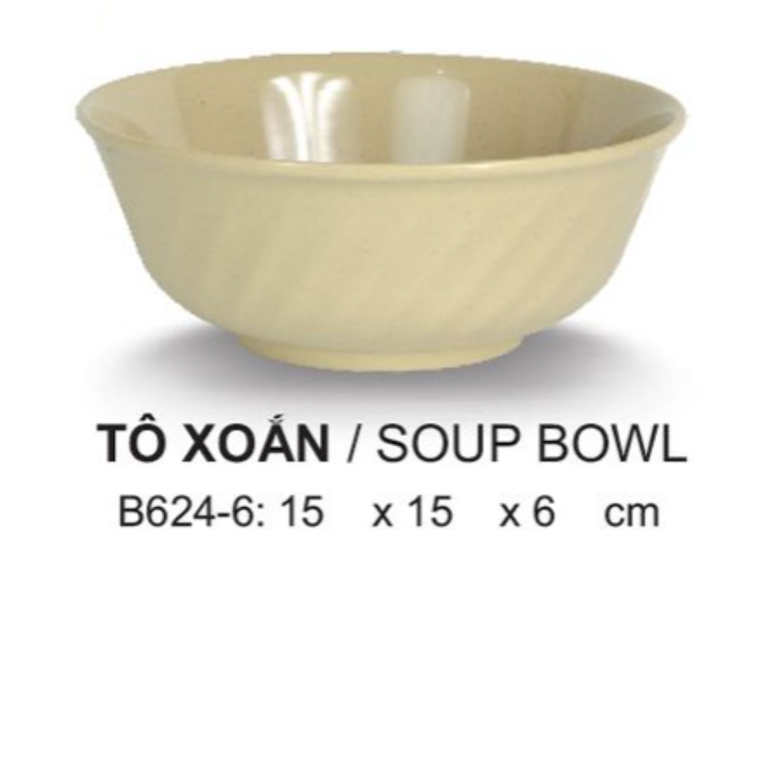 Bát Ăn Mì, Phở, Bún Nâu Đá Nhựa Melamine Cao Cấp Dùng Trong Nhà Hàng, Quán Ăn