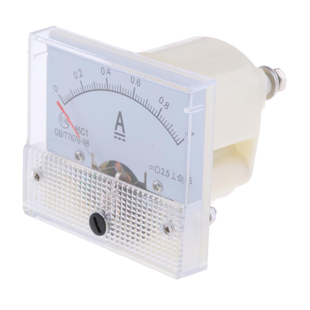 2pcs 0-1A & 0-2A DC Ammeter Current Panel Meter Pointer Current Meter Gauge