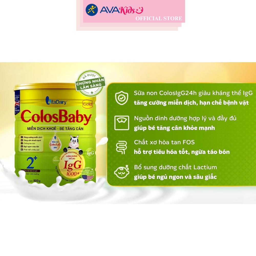 Sữa bột ColosBaby Gold 2+ (sữa non) hương vani 800g (từ 2 tuổi)