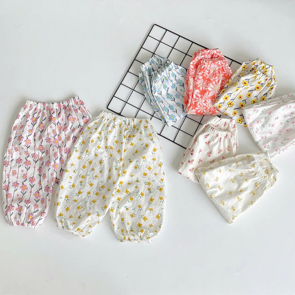 Quần Thụng Họa Tiết Hoa Cho Bé Gái Sơ Sinh 1 2 3 4 Tuổi Từ 3-16kg Dành Cho Bé Gái
