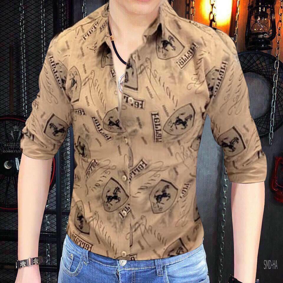 ÁO SƠ MI NAM TAY DÀI PHONG CÁCH HỌA TIẾT ĐỘC