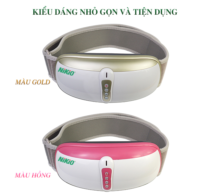 Đai (Máy) Massage Bụng Nikio NK-169AC - Công Nghệ Rung Lắc Kết Hợp Bi Độ Xoay 360 Dây Ấn Thế Hệ Mới, Mát Xa Thư Giãn, Làm Săn Chắc Cơ Bụng Nhanh - Vỏ Nhựa Bền Bĩ