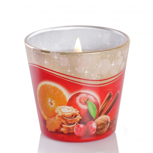 Ly nến thơm tinh dầu Bartek Christmas Time 115g PTT028493 - bánh táo, cam, quế (giao mẫu ngẫu nhiên)