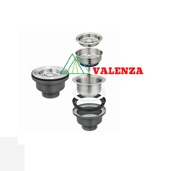 Combo chậu rửa chén bát 1 hố lớn Valenza 7846 inox sus304 chuẩn 100% kèm vòi rửa bát rút dây Valenza sus304, bộ xả to ngăn mùi, khay inox kín-TẶNG BÌNH NƯỚC RỬA CHÉN