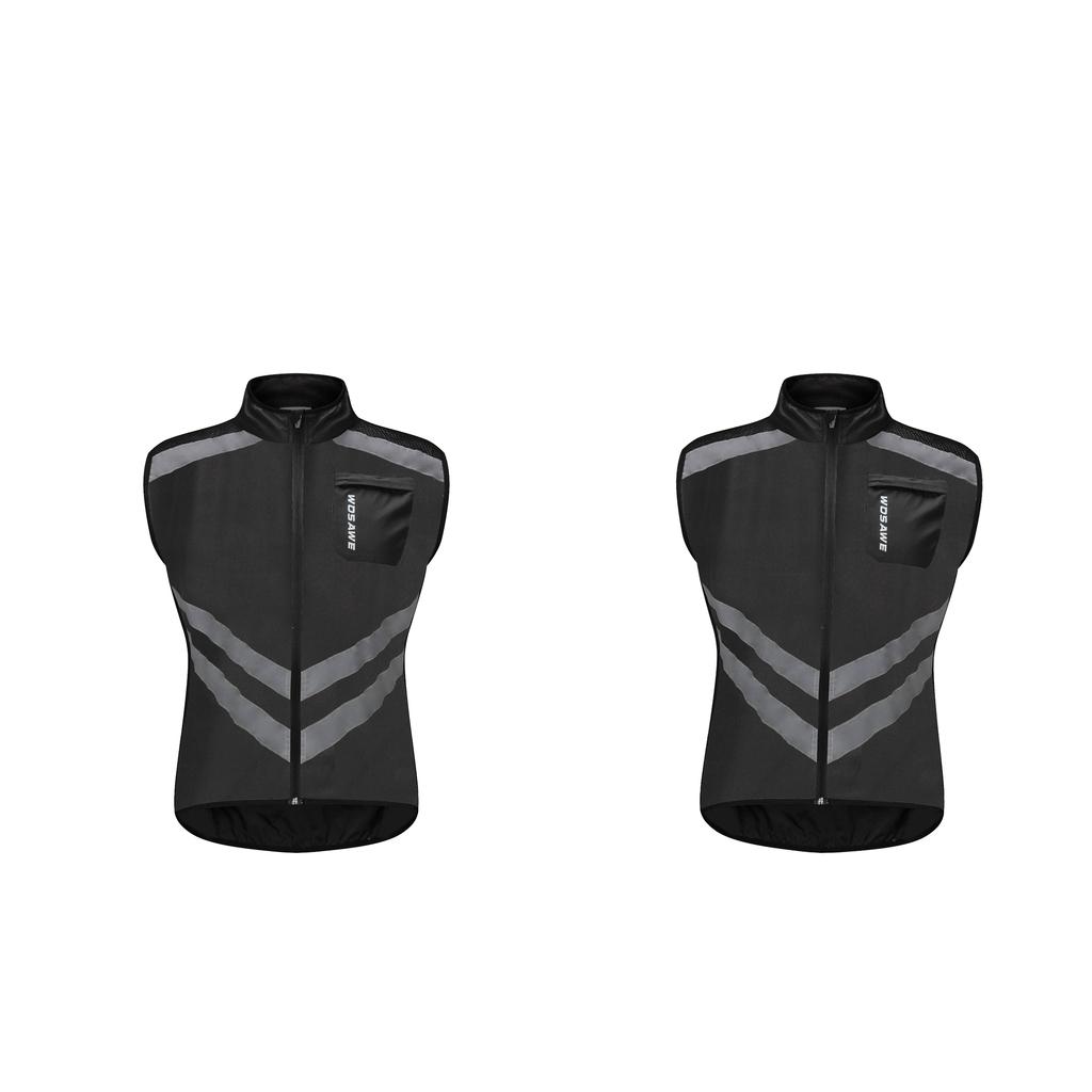 2 Piece Running Cycling Reflective Vest Motorcycling Outdoor Jersey Vest
