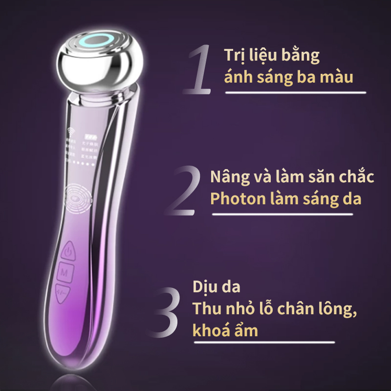 Máy massage mặt bằng sóng âm  tích ，chống nếp nhăn / lão hoá， là một loại máy làm đẹp da mặt có thể giúp làm sạch sâu