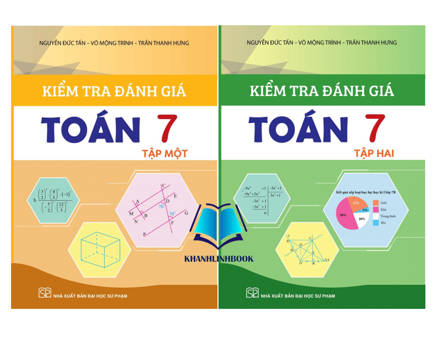 Sách - Combo Kiểm tra đánh giá Toán 7- tập 1 + 2