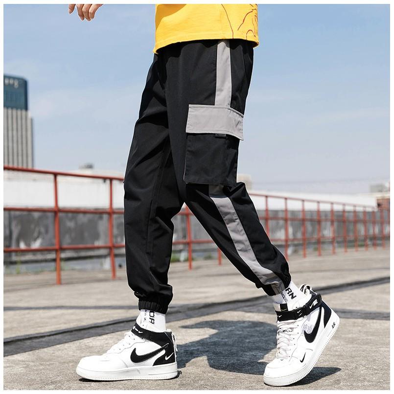 Quần Jogger Kaki Nam Túi Hộp Nhiều Túi Màu Đen JG01